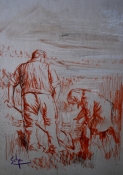 Campesinos ∼ Painting by Alfonso Selgas