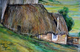Veigas (Somiedo) ∼ Painting by Alfonso Selgas